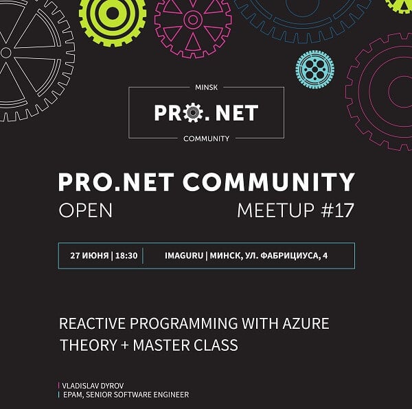 Open Pro .NET Community meetup #17 | Reactive programming with Azure